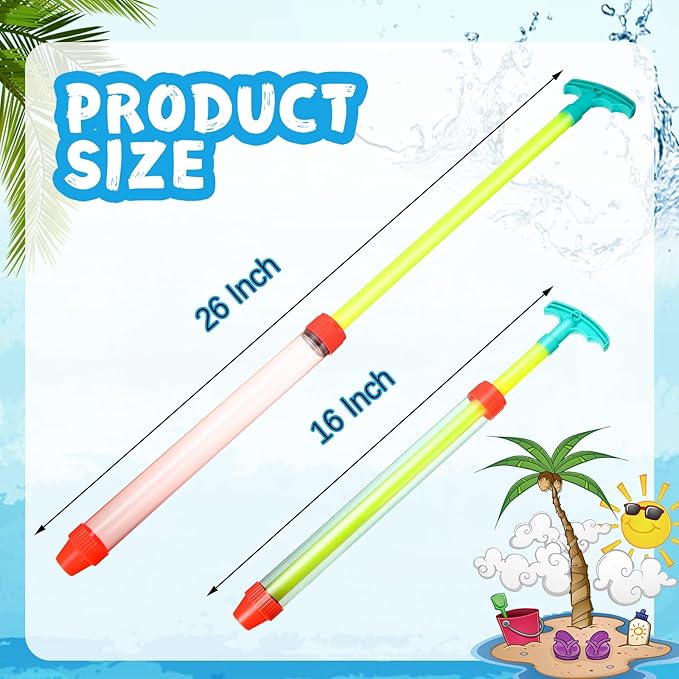 12 Pcs Water Squirter Water Shooter Bulk 16 Inch Long Water Guns with Easy Grip Handle Summer Backyard Pool Outdoor Beach Swimming Water Game Supplies