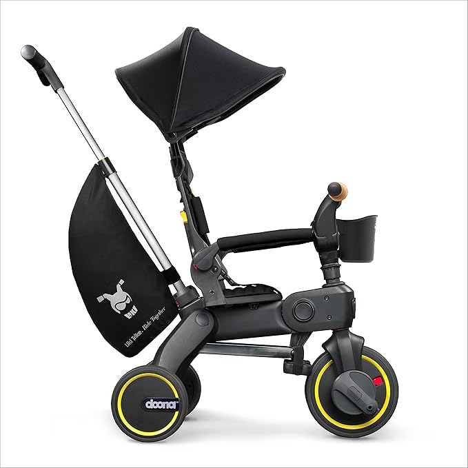Doona Liki Trike S5, Nitro Black - 5-in-1 Compact, Foldable Tricycle - Suitable for Toddlers 10 to 36 Months