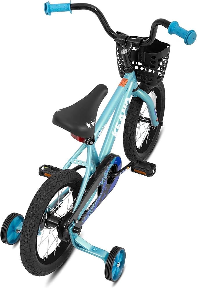 KEANO Cervine 14 16 20 Inch Kids Bike for Boys Girls Ages 3-10 Years, 14 16 Inch Toddler BMX Bikes with Training Wheels and Basket, 20 in Children Bicycles with Kickstand