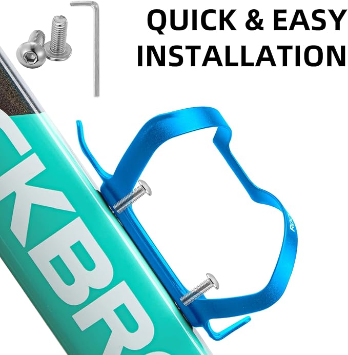 ROCKBROS Bike Water Bottle Holder Alloy Aluminum Bicycle Water Bottle Cage Brackets Bike Cup Holder for Road Mountain Bikes Red