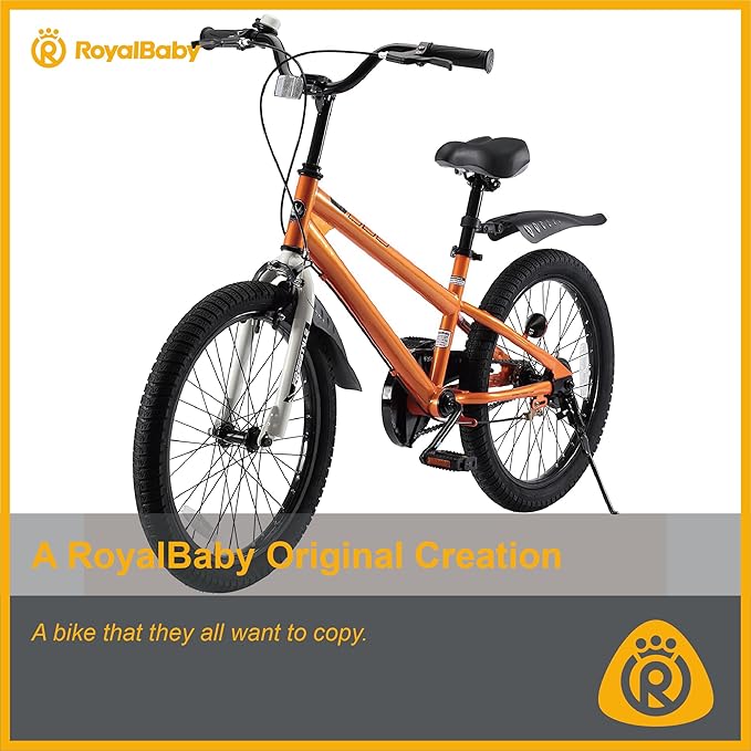 RoyalBaby Kids Bike EZ Balance to Pedal Dual Handbrake Toddlers Boys Girls Bicycle 12-20 Inch for Age 3-10 Years