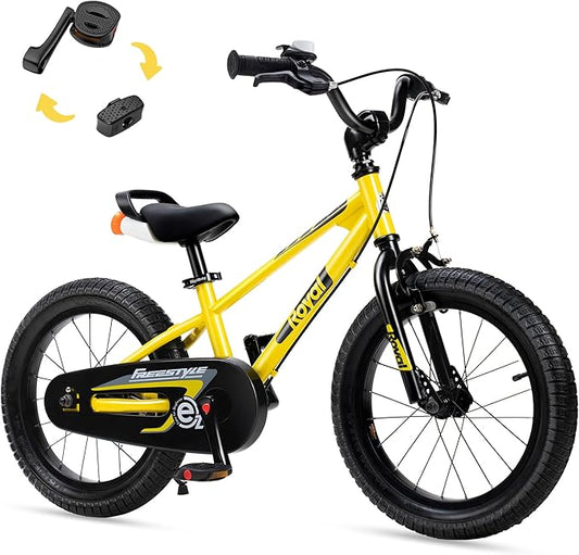 RoyalBaby Kids Bike EZ Balance to Pedal Dual Handbrake Toddlers Boys Girls Bicycle 12-20 Inch for Age 3-10 Years