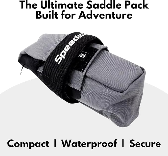 Ranger 2.0 Large Bike Saddle Bag – Waterproof Under Seat Pack for MTB, Gravel & Plus Tire Bikes – Lightweight, Rattle-Free Tool Storage – Fits Most Dropper Posts – Grey