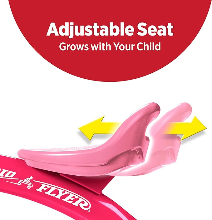 Kids Bike, Toddler Bike, Toddler Toys, Kids Toys for Ages 2-4, Radio Flyer Pink Rider Trike, for Ages 2.5-5 Years, Pink Tricycle