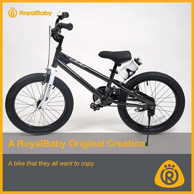 RoyalBaby Kids Bike EZ Freestyle Training Free Balance to Pedal Easy Learning Bicycle, 12-18 Inch for Toddlers to Big Kids