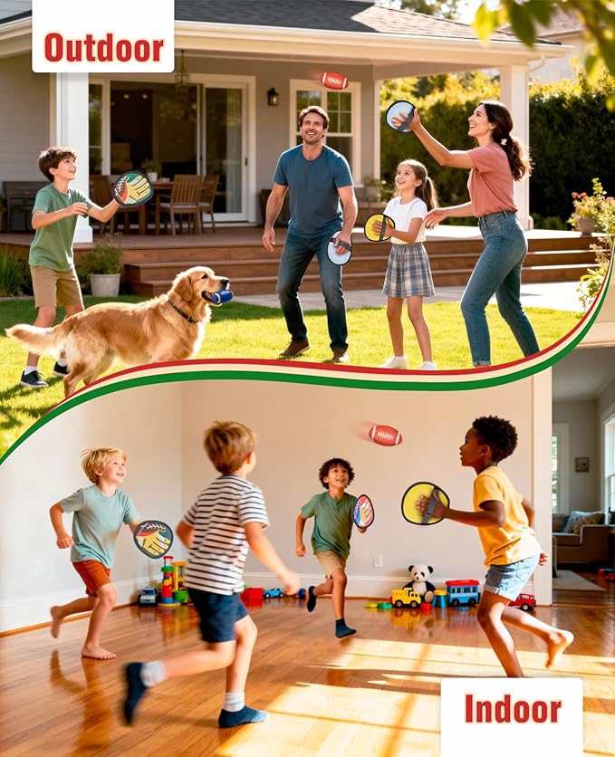 JoyCat Toss and Catch Ball Game Set,Kids Toddler Baseball Glove,Beach Yard Games,Sports&Outdoor Kids Toys,Birthday for 3 4 5 6 7 8 9 10+Year Old Boys Girls