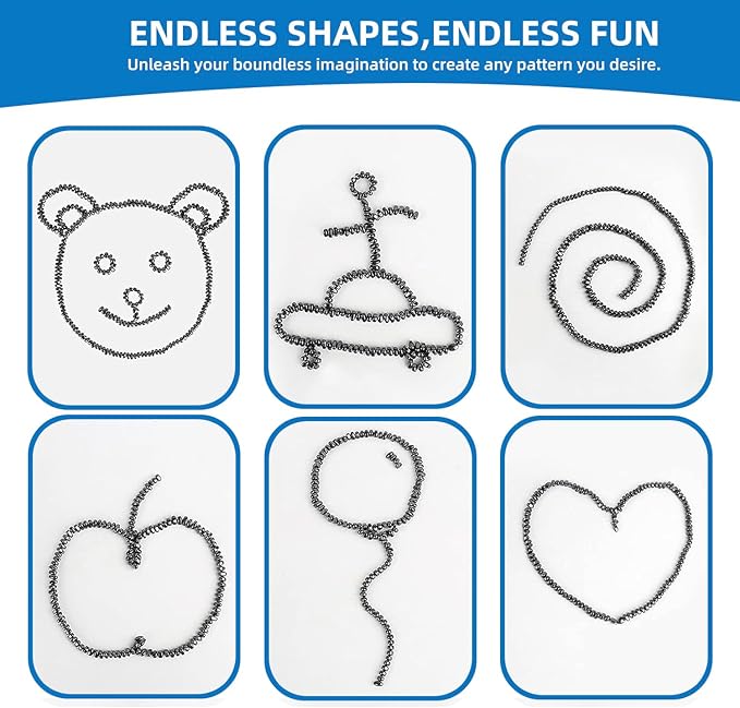 1100pcs Desk Fidget Toys for Adults, Stress & Anxiety Relief, Sensory Fidget Toys for Office, ADHD, Autism,Ideal Gift (1100Pcs Black)