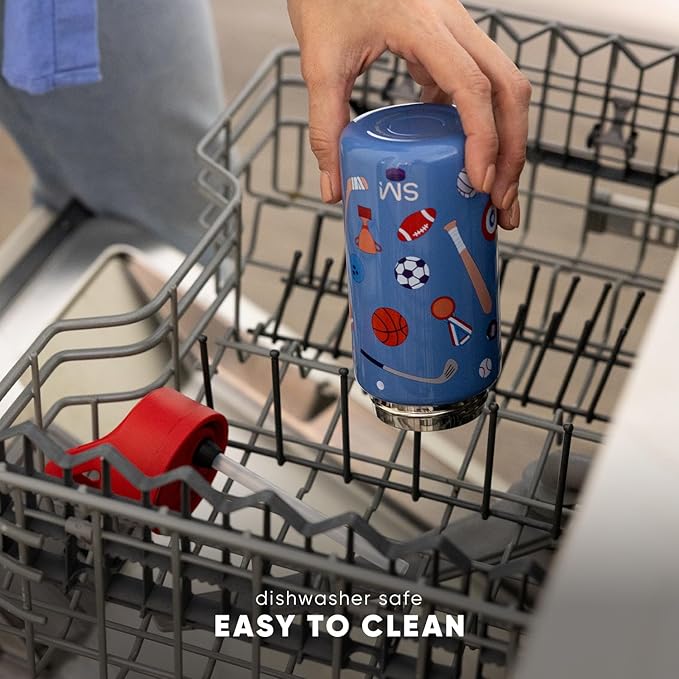 Simple Modern Kids Summit Water Bottle with Straw Lid | 18oz Stainless Steel Cup Insulated Tumbler for Girls, School | Strawberries on Cream