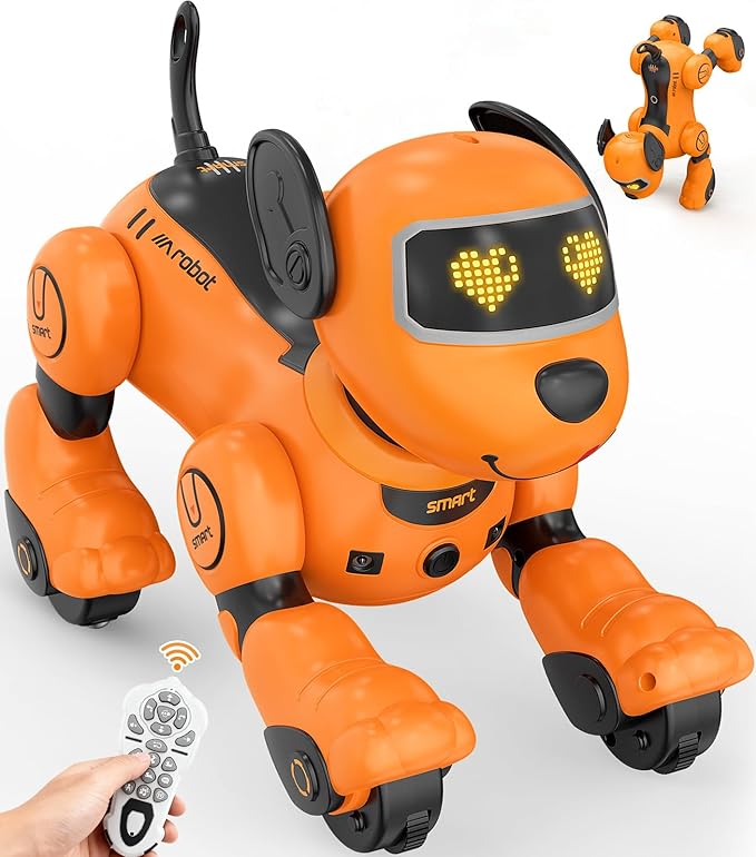 anysun Robot Dog for Kids, Remote Control Dog with Voice and Touch Interaction, Followable Programmable Dog Robot, Singing, Dancing, Talking, Smart Stunt Robot Dog Toy Gift for Boys Girls