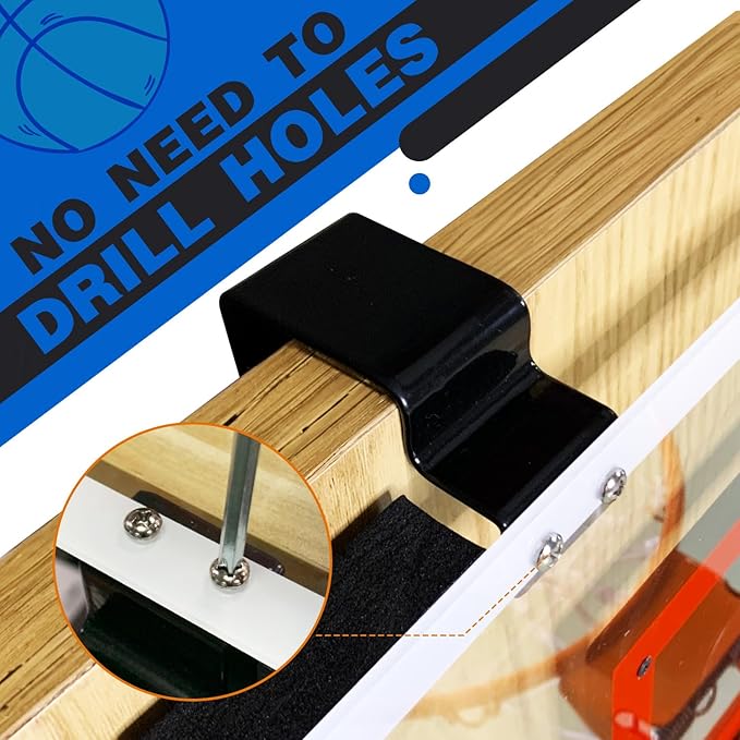 TOY Life Basketball Hoop Indoor with Scoresboard Basketballhoop for Kids Over The Door Mini Hoops for Teens and Adults Door Room Office Goal with 4 Balls