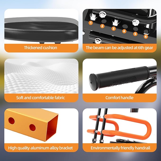 Child Bike Seat - Front Mount, Kids Bike Seat for Adult Bike,Retractable Baby Bike Seat Front Mounted, Toddler Bike Seat for Children 2~6 Years