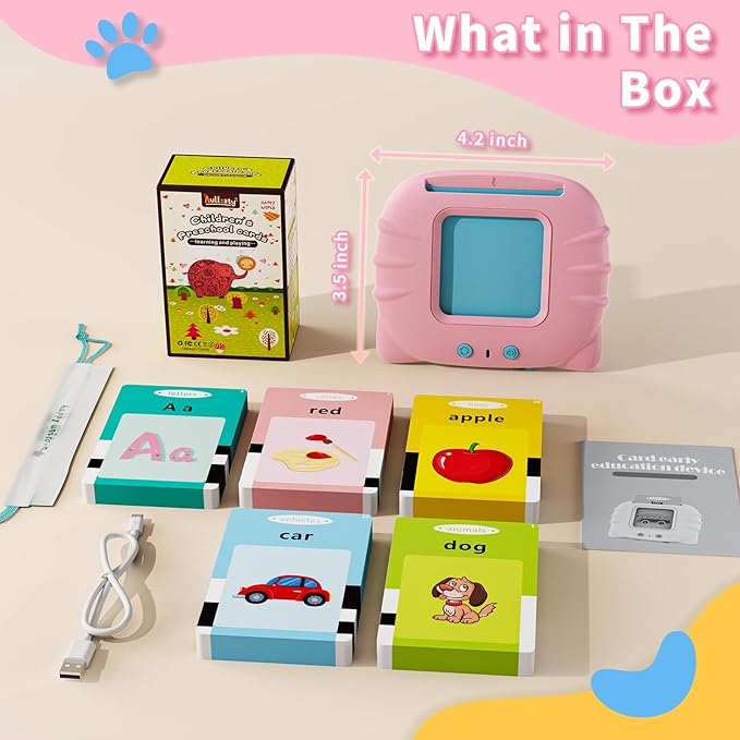 Toddler Toys Talking Flash Cards for 1 2 3 4 5 6 Year Old Boys and Girls, Autism Sensory Toys for Autistic Children, Learning Educational Montessori Speech Therapy 248 Sight Words Kids Gifts