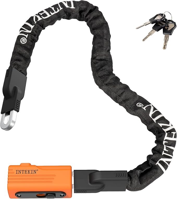 Bike Chain Lock 3FT/4FT/5FT Heavy Duty Bike Lock Anti-Theft Bicycle Chain Lock 8mm/10mm Thicker Bicycle Lock Chain Bike Lock with 3 Keys for Bike, Motorcycle