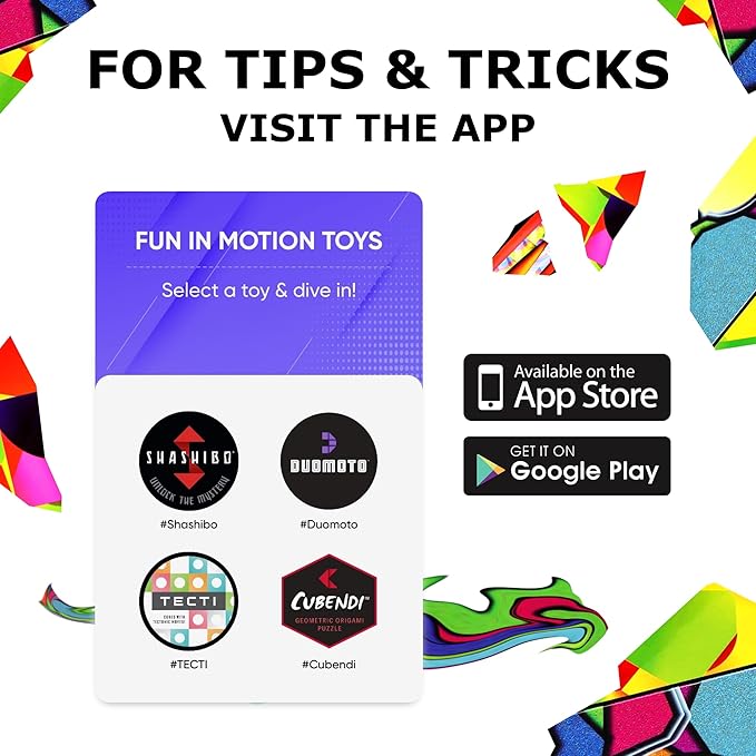 SHASHIBO Shape Shifting Box - Award-Winning Fidget Toy w/ 36 Rare Earth Magnets - Fidget Cube Transforms Into Over 70 Shapes, Sensory Toy Gift for Kids, Teens, and Adults (Stained Glass)