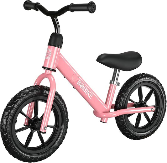 Bobike Toddler Balance Bike Toys for 2 to 5 Year Old Girls Boys Adjustable Seat and Handlebar No-Pedal Training Bike Best Gifts for Kids