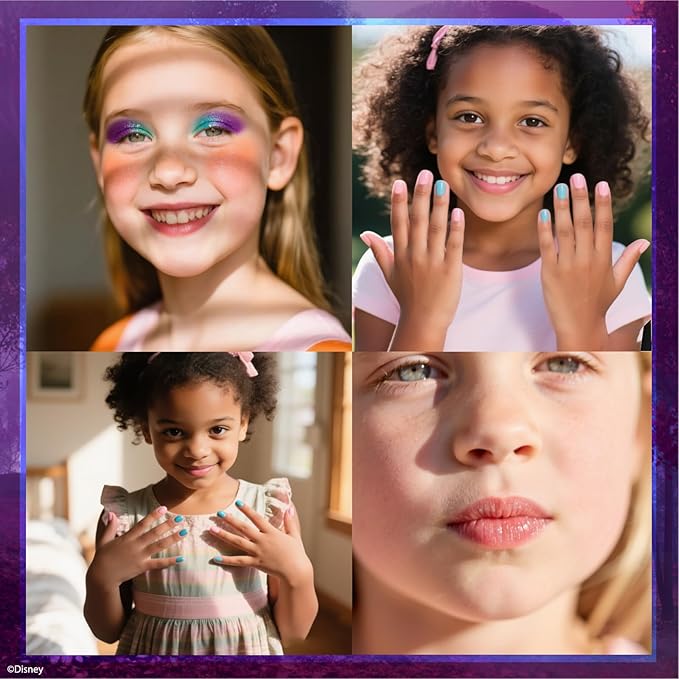 Disney Frozen Train Case Beauty Set, Kids Makeup Kit for Girls, Real Washable Makeup Set, Play Makeup, Party Favor, Birthday, Ages 3 4 5 6 7 8 9 10 11 12 by Townley Girl