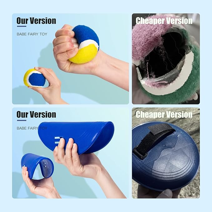 EVERICH Upgraded Toss and Catch Ball Game Set - Indoor and Outdoor Games for Kids 3-12, Beach Sand Pool Water Toy Includes 2 Paddles 2 Sticky Balls, Great Birthday Easter Gifts for Boys Girls