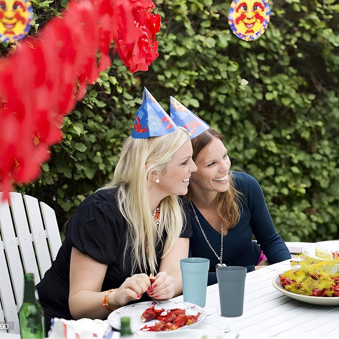 Homestockplus 16 Oz Tumbler Cups,Unbreakable Drinking Cups Microwave and Dishwasher Safe BPA Free Reusable Cup【Set of 8】