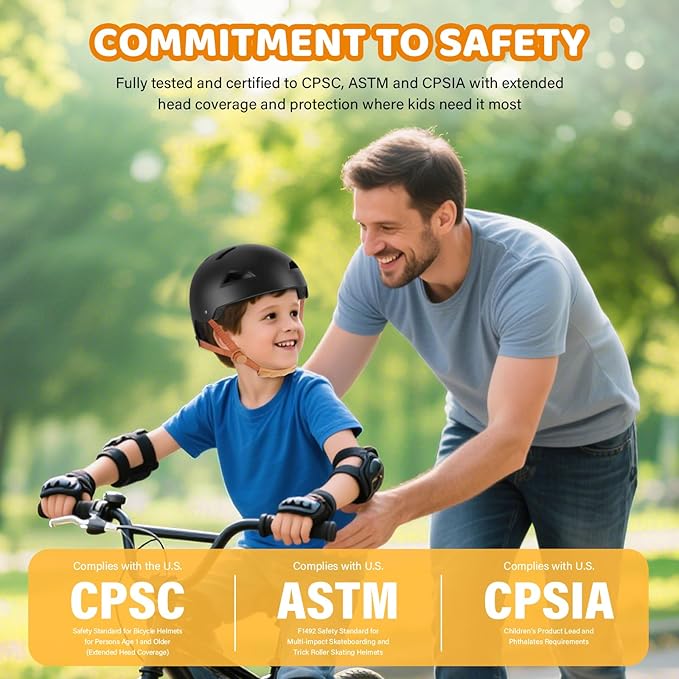 Kids Bike Helmet Ages 3-5-8-14, CPSC ASTM CPSIA Certified Toddler Helmet
