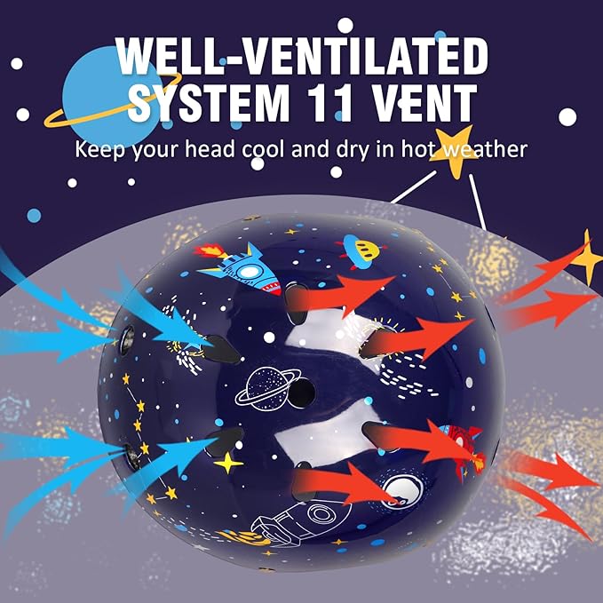 Kids Toddler Bike Helmet for Boys Girls, Adjustable Bicycle Helmet from Infant Baby to Children, Multi-Sport for Scooter Skateboard Roller/Inline Skate