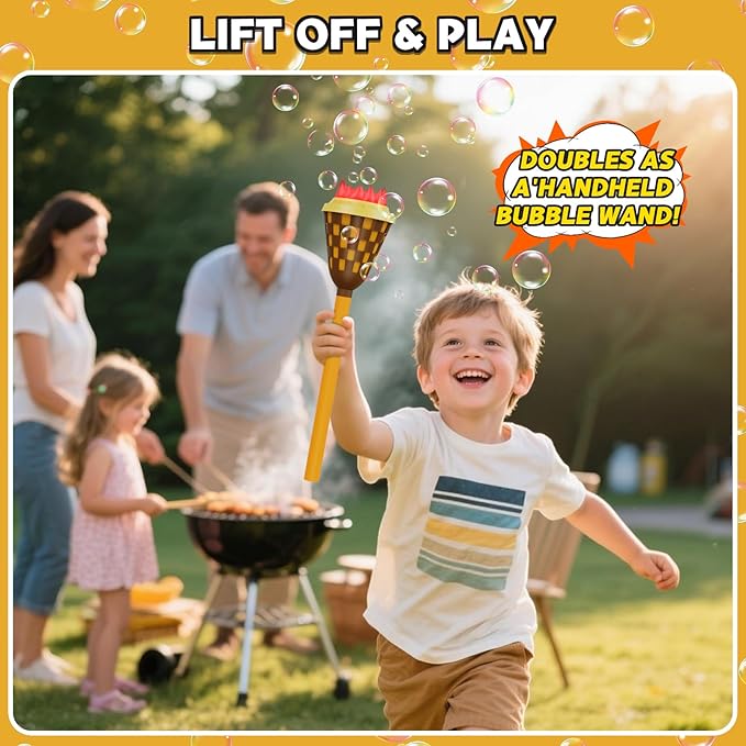 Christmas Bubble Machine for Kids, Garden Lamp Bubble Toy with Colorful Lighting and Music for Toddlers, Rechargable Bubbles Blower Maker Outdoor Toys for Halloween Birthday Christmas Party