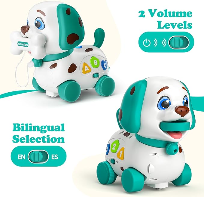 Toys for 1 Year Old Boy Girl Gifts, Musical Bilingual Baby Toys 6-12-18 Months, 1st Birthday Boy Gifts for 1 Year Old Girl Presents, Learning Educational Puppy for Infants, Toddlers