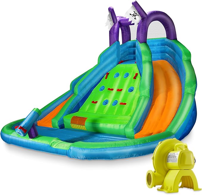 Cloud 9 Bounce House for Kids with Climbing Wall, Water Slide, and Pool - Includes Blower