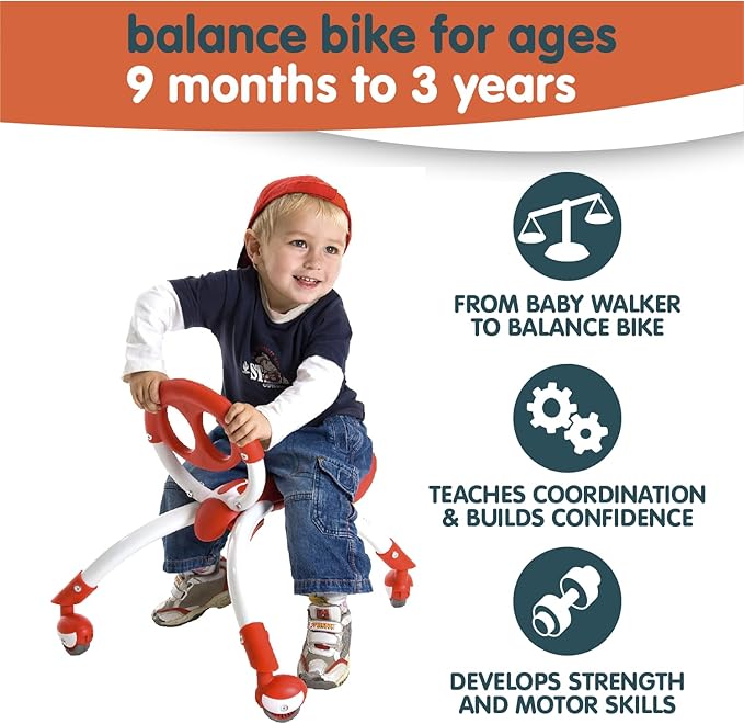 Pewi Walking Ride On Toy - From Baby Walker to Toddler Ride On for Ages 9 Months to 3 Years Old