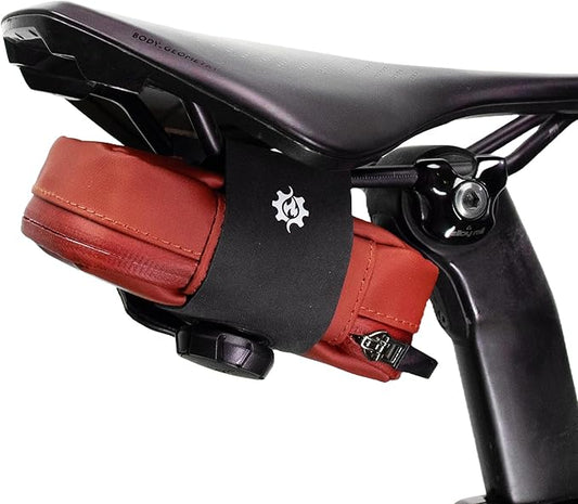 Lumiere & Co. Falcon Magnetic Saddle Bag– 0.69L | 6”x 3.5”x2 | Sleek Minimalist Design, Fast Magnetic Buckle Attachment | Cycling Bike Bag (Red, Large)