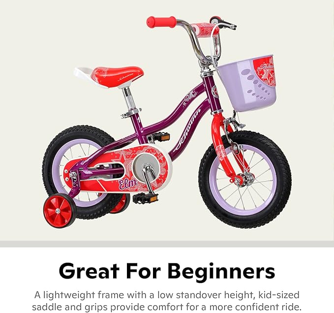 Schwinn Elm and Koen Bike or Balance Bike, 12-20 Inch Bike for Kids Ages 2-13, Black, Blue, Red, Teal, Pink or Purple, SmartStart Ergonomic Design, Adjustable Seat Grows with Child, Training Bicycle