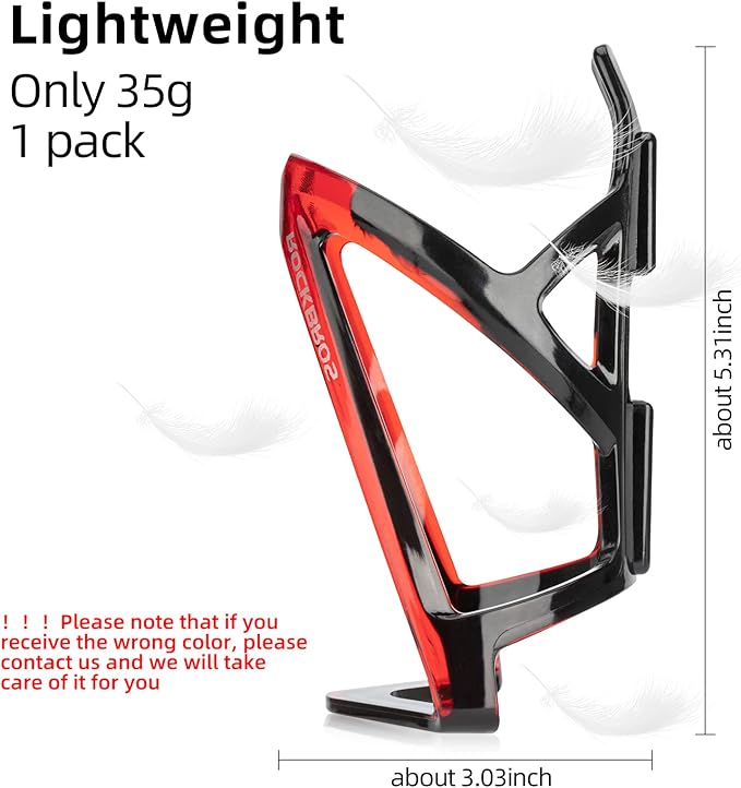 ROCKBROS Bike Water Bottle Holder Ultra-Light Bicycle Bottle Cages with Screws Tool, Universal Bike Cup Holder Rack for Road MTB Bikes