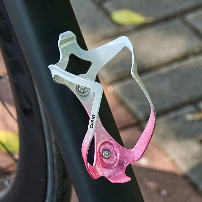 Bike Water Bottle Holder Bicycle Cage for Mountain Road MTB Gravel Adult Bikes Cycling Universal Carrier Rack 1 Pack Aluminum Alloy Ultralight Kettle Drink Accessories White Pink