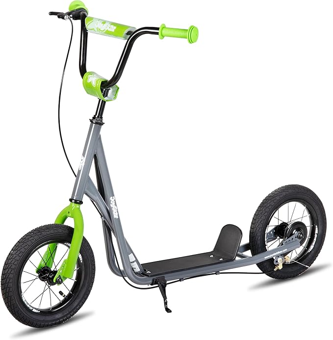 JOYSTAR Kick Scooter for Ages 5-9 Years Old Boys Girls, 12 Inch Big Wheels Scooters for Kids, Teens and Adults, Rear Brake and Adjustable Handlebar, Kids Scooter
