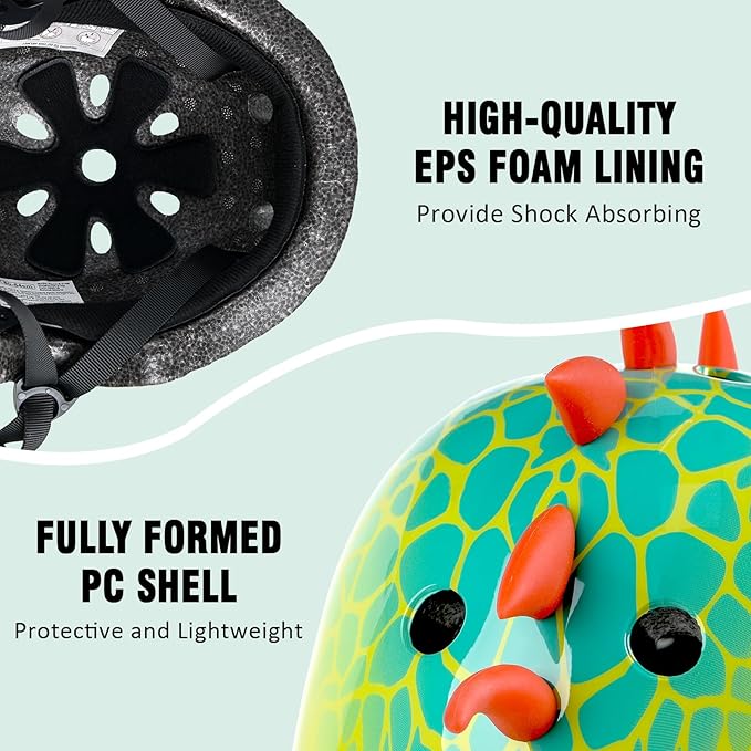 Kids Toddler Bike Helmet, Adjustable and Multi-Sport for Child Boys and Girls, 2 Sizes