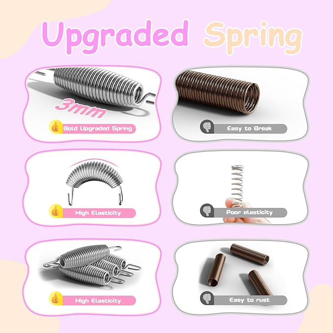 55" Toddler Mini Trampoline for Kids, Indoor Outdoor Toys with Swing, 440lbs Baby Kids Trampoline, Gymnastics Bar, Birthday Gifts for Boy Girl Age 1-8