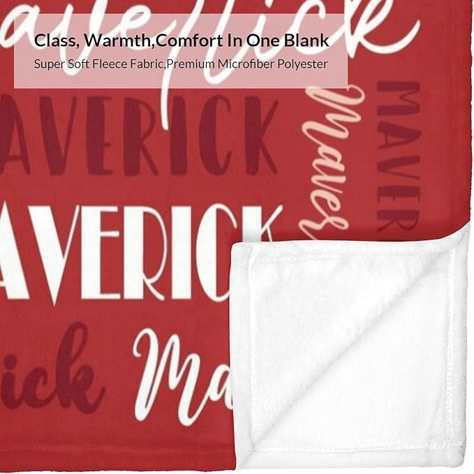 Name Blanket Personalized Blanket for Adult Kids Flannel Customize Throw Blanket Custom (Color 16, 50 x 60 Inches)