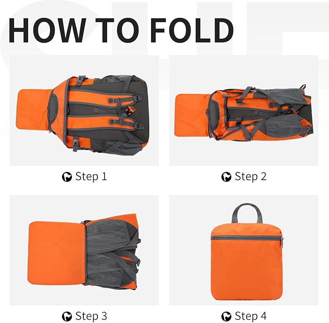 40L Hiking Backpack Lightweight Daypack Waterproof Travel Camping Backpack for Men Women Sport Packable