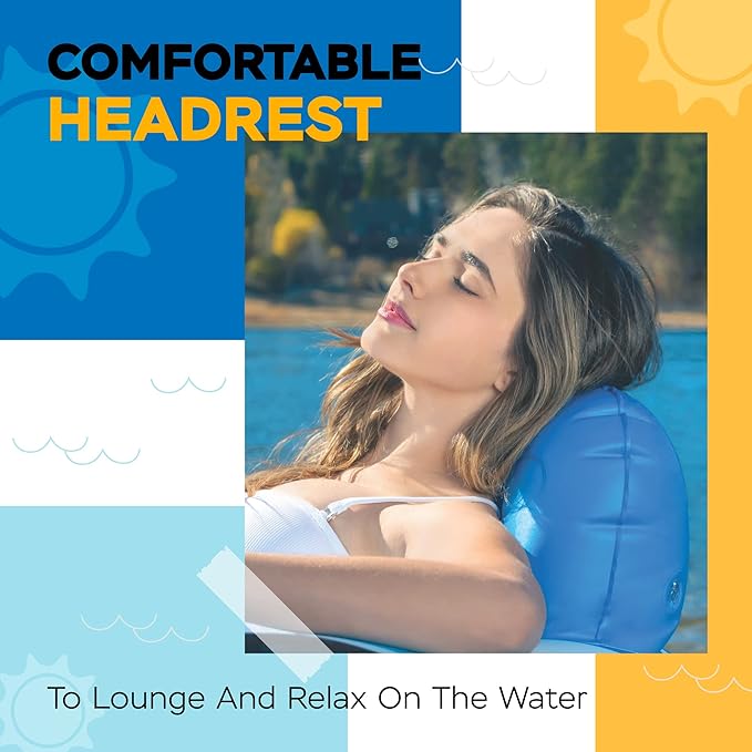 2025 New & Upgraded Sunlite Sports Heavy Duty River Tube Inflatable, Premium Water Float to Lounge Above Lake and River, Outdoor Water Raft Sport Fun, Recreational Use