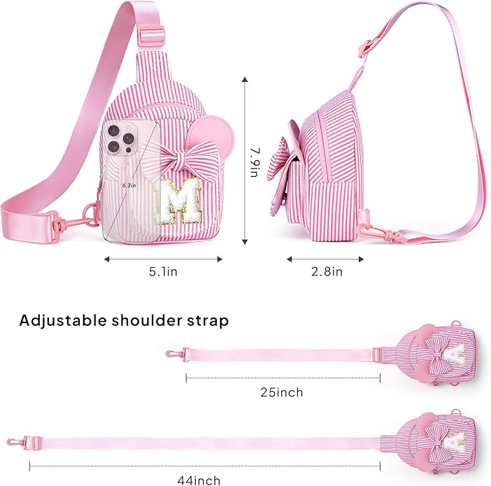 Christmas Gifts for Kids Girls - Sling Bags for Girls Kids | Initial Small Crossbody Bag Purses Girl Kid Gifts