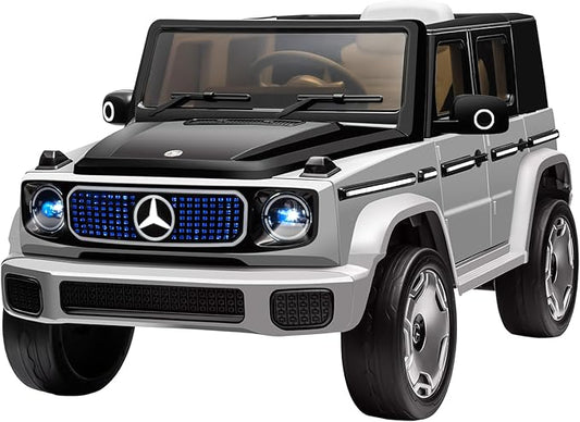 Kids Ride On Car, Electric Car for Kids, 12V Ride on Truck Toy w/Remote Control, LED Light, 3 Speeds, Music, Aged 3-5 Years Old, Grey