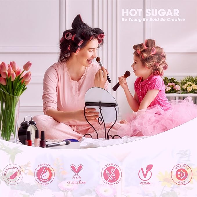 Hot Sugar Make Up Kit for Girls 10-12, Girls Makeup Sets Ages 8-12, Beauty Box for Birthday Parties Makeovers & Christmas (Sticker)