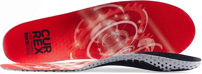 CURREX BikePro Insoles for Cycling, Bicycle & Motorcycle Riding – Arch Support Shoe Inserts w/Metatarsal Pads, Helps Reduce Fatigue + Improve Stability & Fit – for Men & Women – Low Arch, Small