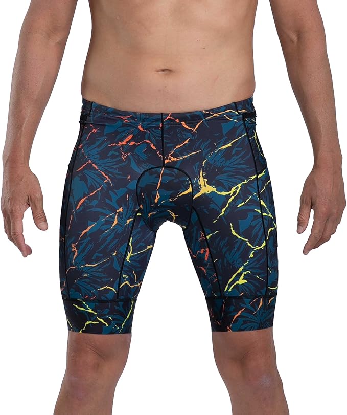 Zoot Men’s LTD 9-Inch Triathlon Shorts, Endurance Cycle Padded Shorts, for Swim, Bike, Run with Quick Drying UPF 50 + Fabric