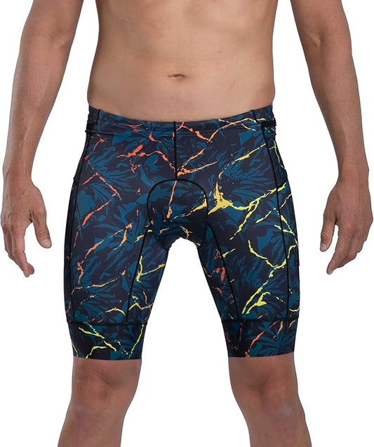 Zoot Men’s LTD 9-Inch Triathlon Shorts, Endurance Cycle Padded Shorts, for Swim, Bike, Run with Quick Drying UPF 50 + Fabric