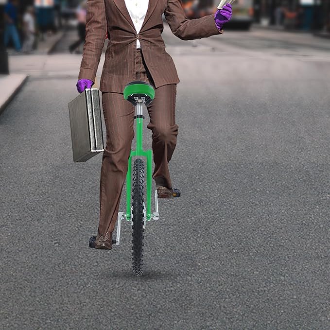 20 Inch Unicycle for Balance Training Outdoor Fitness with Adjustable Seat and Anti-Skid Tread