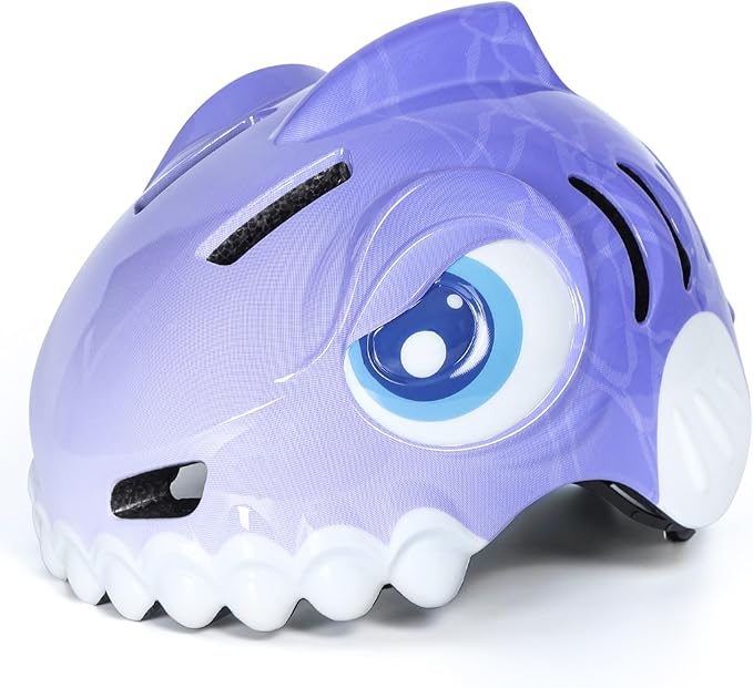 Bike Helmet for Kids 3-5-8 Toddler Bike Helmet Animal 3D Cartoon Boys Girls Safety Adjustable Kids Helmet and Pads Set for Cycling Scooter Skateboard