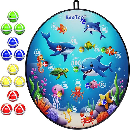 BooTaa 29" Large Dart Board for Kids, Kids Dart Board with Sticky Balls, Boys Toys, Indoor/Sport Outdoor Fun Party Play Game Toys, Birthday Gifts for 3 4 5 6 7 8 9 10 11 12 Year Old Boys Girls