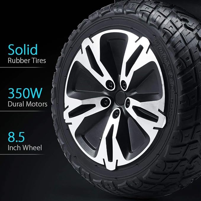 Gyroor Warrior 8.5 inch All Terrain Off Road Scooter with Bluetooth Speakers and LED Lights, UL2272 Certified Self Balancing Scooter