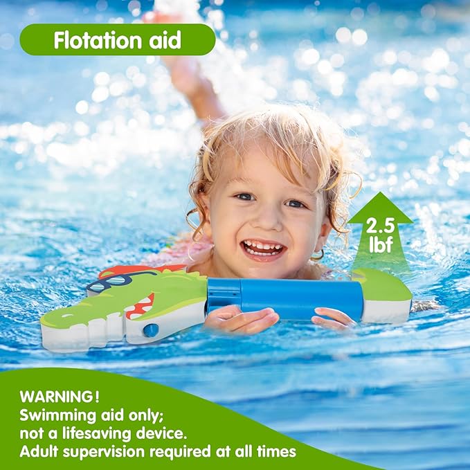 Water Gun for Kids Pool Toys Summer Outdoor Fun, 16oz Auto-Refill Crocodile Water Blaster, Floatable Swim & Squirt Gun with 20ft Range–Ages 5+