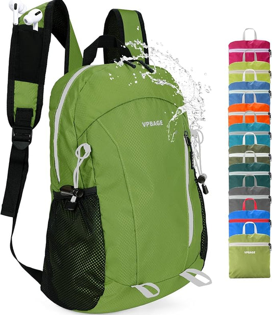 15L Water-resistant Hiking Daypack, Small Backpack Travel Outdoor, Lightweight Day Pack with Tool Loops